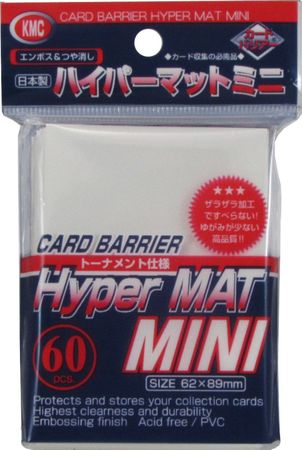 KMC Hyper Mat White 60ct Yugioh Sized Mini Sleeves KMCMHM1621 KMC Hyper Mat White 60ct Yugioh Sized Mini Sleeves KMCMHM1621