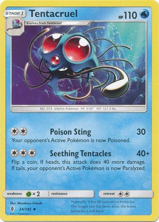 Tentacruel 24 145 Uncommon Sun Moon Guardians Rising Singles Tentacruel 24 145 Uncommon Sun Moon Guardians Rising Singles