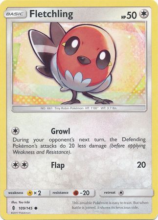Fletchling 109 145 Common Sun Moon Guardians Rising Singles Fletchling 109 145 Common Sun Moon Guardians Rising Singles
