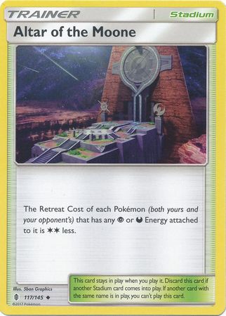 Altar of the Moone 117 145 Uncommon Sun Moon Guardians Rising Singles Altar of the Moone 117 145 Uncommon Sun Moon Guardians Rising Singles