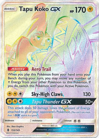 Tapu Koko GX full art rainbow Values - MAVIN