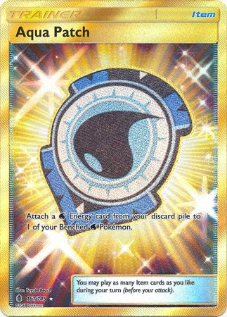 Aqua Patch 161145 Secret Rare Sun Moon Guardians Rising Singles Pokemon