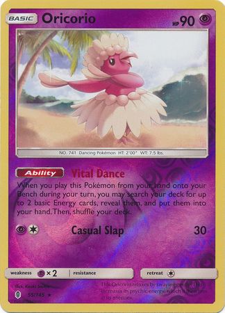 Oricorio 55 145 Rare Reverse Holo Oricorio 55 145 Rare Reverse Holo
