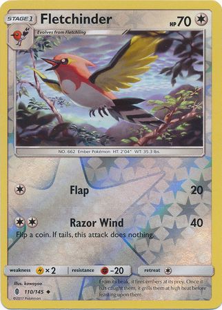 Fletchinder 110 145 Uncommon Reverse Holo Sun Moon Guardians Rising Reverse Holo Singles Fletchinder 110 145 Uncommon Reverse Holo Sun Moon Guardians Rising Reverse Holo Singles