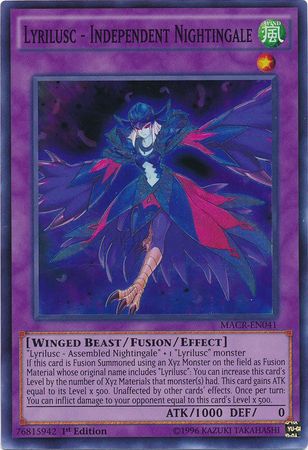 Lyrilusc Independent Nightingale MACR EN041 Super Rare 1st Edition Maximum Crisis 1st Edition Singles Lyrilusc Independent Nightingale MACR EN041 Super Rare 1st Edition Maximum Crisis 1st Edition Singles