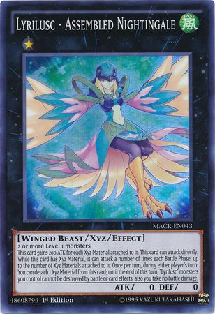 Lyrilusc Assembled Nightingale MACR EN043 Super Rare 1st Edition Maximum Crisis 1st Edition Singles Lyrilusc Assembled Nightingale MACR EN043 Super Rare 1st Edition Maximum Crisis 1st Edition Singles