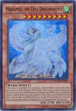 Mariamne the True Dracophoenix MACR EN026 Ultra Rare 1st Edition Mariamne the True Dracophoenix MACR EN026 Ultra Rare 1st Edition
