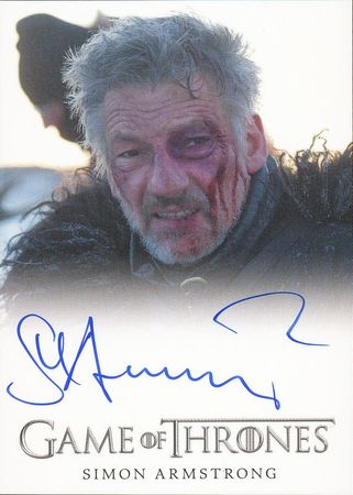 Simon Armstrong as Qhorin Halfhand Full Bleed Signature Autograph Simon Armstrong as Qhorin Halfhand Full Bleed Signature Autograph