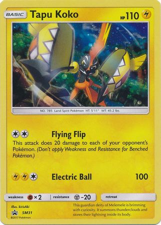 Tapu Koko Gx Sm33 - Pokemon Promo Holo Em Português