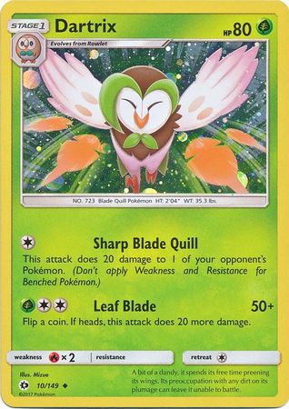 Dartrix 10 149 Alternate Holo Promo Dartrix 10 149 Alternate Holo Promo