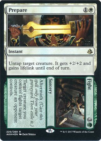 Prepare Fight 220 269 AKH Prerelease Foil Promo Magic The Gathering Promo Cards Prepare Fight 220 269 AKH Prerelease Foil Promo Magic The Gathering Promo Cards