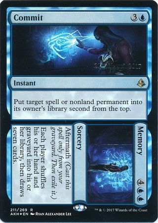 Commit Memory 211 269 AKH Pre Release Foil Promo Magic The Gathering Promo Cards Commit Memory 211 269 AKH Pre Release Foil Promo Magic The Gathering Promo Cards