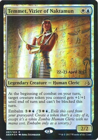 Temmet Vizier of Naktamun 207 269 AKH Pre Release Foil Promo Magic The Gathering Promo Cards Temmet Vizier of Naktamun 207 269 AKH Pre Release Foil Promo Magic The Gathering Promo Cards