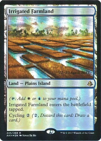 Irrigated Farmland 245 269 AKH Prerelease Foil Promo Magic The Gathering Promo Cards Irrigated Farmland 245 269 AKH Prerelease Foil Promo Magic The Gathering Promo Cards