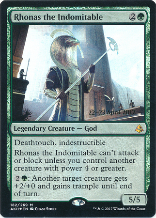 Rhonas the Indomitable 182 269 AKH Pre Release Foil Promo Magic The Gathering Promo Cards Rhonas the Indomitable 182 269 AKH Pre Release Foil Promo Magic The Gathering Promo Cards