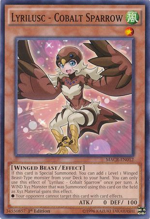 Lyrilusc Cobalt Sparrow MACR EN012 Common 1st Edition Maximum Crisis 1st Edition Singles Lyrilusc Cobalt Sparrow MACR EN012 Common 1st Edition Maximum Crisis 1st Edition Singles
