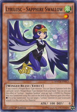 Lyrilusc Sapphire Swallow MACR EN013 Common 1st Edition Maximum Crisis 1st Edition Singles Lyrilusc Sapphire Swallow MACR EN013 Common 1st Edition Maximum Crisis 1st Edition Singles