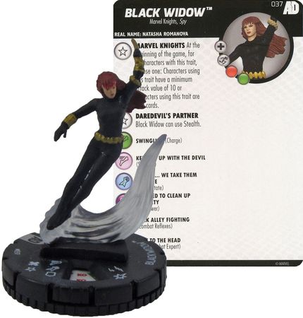 NM with Card Heroclix: Black Widow Marvel Avengers Defenders War 037 Rare
