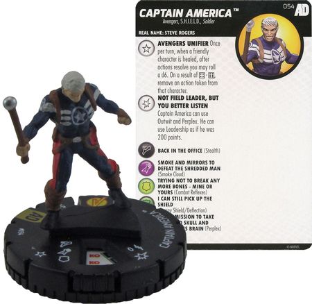 Heroclix Avengers Defenders War set Captain America #011 Common figure w/card! 