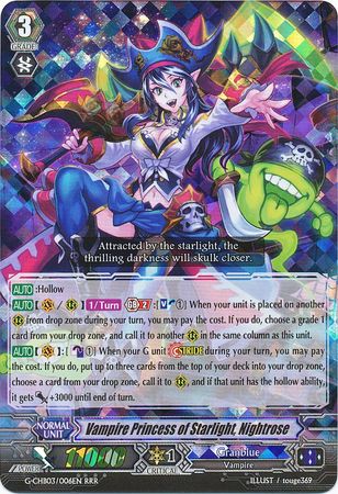 Vampire Princess of Starlight Nightrose G CHB03 006EN Triple Rare RRR Vampire Princess of Starlight Nightrose G CHB03 006EN Triple Rare RRR