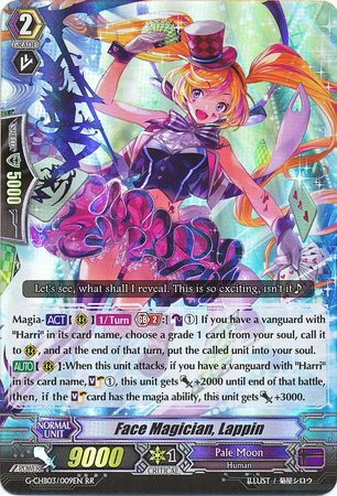 Face Magician Lappin G CHB03 009EN Double Rare RR G Character Booster 3 Rummy Labyrinth Under the Moonlight Singles Face Magician Lappin G CHB03 009EN Double Rare RR G Character Booster 3 Rummy Labyrinth Under the Moonlight Singles