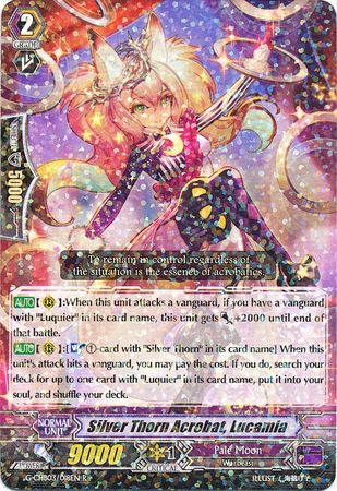 Silver Thorn Acrobat Lucamia G CHB03 018EN Rare R Silver Thorn Acrobat Lucamia G CHB03 018EN Rare R