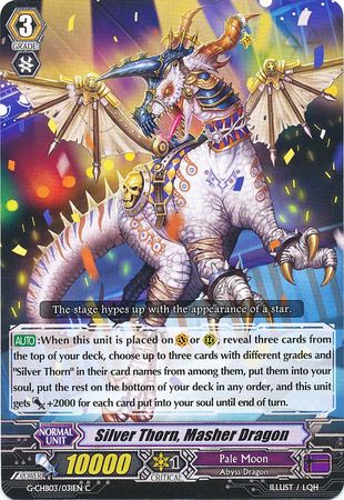 Silver Thorn Masher Dragon G CHB03 031EN Common C G Character Booster 3 Rummy Labyrinth Under the Moonlight Singles Silver Thorn Masher Dragon G CHB03 031EN Common C G Character Booster 3 Rummy Labyrinth Under the Moonlight Singles
