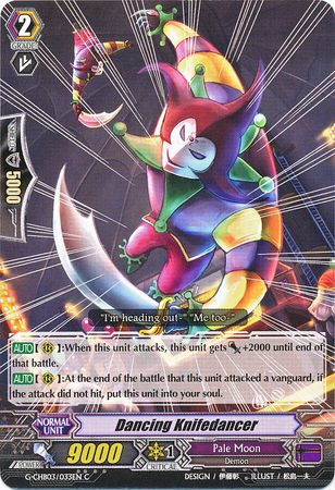 Dancing Knifedancer G CHB03 033EN Common C G Character Booster 3 Rummy Labyrinth Under the Moonlight Singles Dancing Knifedancer G CHB03 033EN Common C G Character Booster 3 Rummy Labyrinth Under the Moonlight Singles