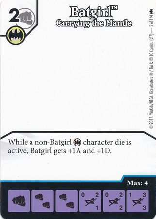 Batgirl Carrying the Mantle Blank Art 5 124 Promo DC Dice Masters Batman Singles Batgirl Carrying the Mantle Blank Art 5 124 Promo DC Dice Masters Batman Singles