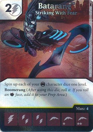 Batarang Striking With Fear Foil 84 124 Rare DC Dice Masters Batman Foil Singles Batarang Striking With Fear Foil 84 124 Rare DC Dice Masters Batman Foil Singles