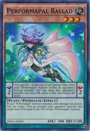 Performapal Ballad DPDG EN002 Super Rare 1st Edition Duelist Pack Dimensional Guardians Singles Performapal Ballad DPDG EN002 Super Rare 1st Edition Duelist Pack Dimensional Guardians Singles