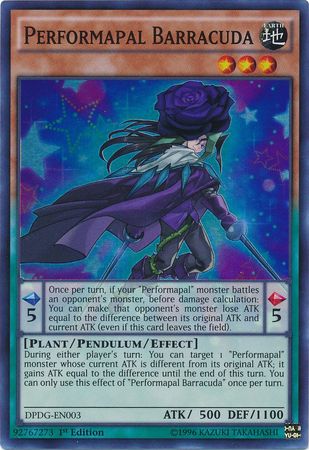 Performapal Barracuda DPDG EN003 Super Rare 1st Edition Performapal Barracuda DPDG EN003 Super Rare 1st Edition