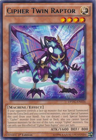 Cipher Twin Raptor DPDG EN036 Rare 1st Edition Duelist Pack Dimensional Guardians Singles Cipher Twin Raptor DPDG EN036 Rare 1st Edition Duelist Pack Dimensional Guardians Singles