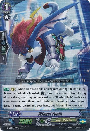 Wingal Youth G LD03 010EN Triple Rare RRR G Legend Deck 3 The Blaster Aichi Sendou Singles Wingal Youth G LD03 010EN Triple Rare RRR G Legend Deck 3 The Blaster Aichi Sendou Singles