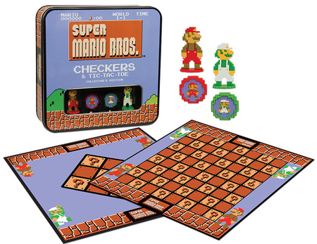 Super Mario Bros 8 Bit Checkers Tic Tac Toe Tin Nintendo Board Games A Z Super Mario Bros 8 Bit Checkers Tic Tac Toe Tin Nintendo Board Games A Z