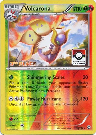 Volcarona 15 114 3rd Place League Promo Pokemon Championship League Organized Play Promos Volcarona 15 114 3rd Place League Promo Pokemon Championship League Organized Play Promos