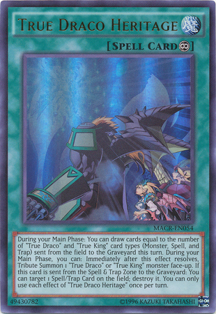 True Draco Heritage MACR EN054 Ultra Rare Unlimited True Draco Heritage MACR EN054 Ultra Rare Unlimited