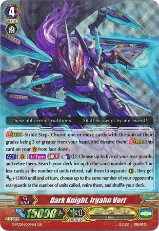 Dark Knight Irgahn Vert G FC04 004EN Generation Rare GR Dark Knight Irgahn Vert G FC04 004EN Generation Rare GR