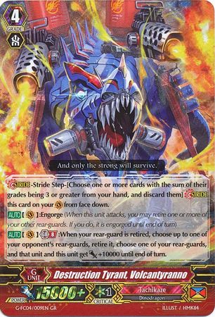Destruction Tyrant Volcantyranno G FC04 009EN Generation Rare GR Destruction Tyrant Volcantyranno G FC04 009EN Generation Rare GR