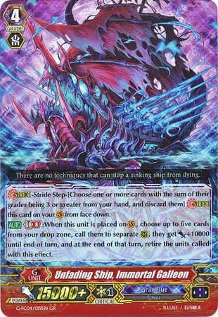 Unfading Ship Immortal Galleon G FC04 019EN Generation Rare GR Unfading Ship Immortal Galleon G FC04 019EN Generation Rare GR