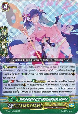 Witch Queen of Accomplishment Laurier G FC04 030EN Triple Rare RRR Cardfight Vanguard Fighter s Collection 2017 Singles Witch Queen of Accomplishment Laurier G FC04 030EN Triple Rare RRR Cardfight Vanguard Fighter s Collection 2017 Singles