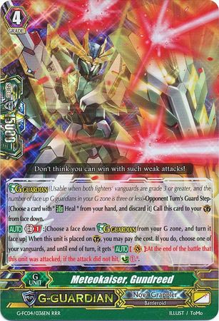 Meteokaiser Gundreed G FC04 036EN Triple Rare RRR Cardfight Vanguard Fighter s Collection 2017 Singles Meteokaiser Gundreed G FC04 036EN Triple Rare RRR Cardfight Vanguard Fighter s Collection 2017 Singles