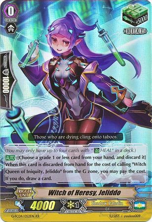 Witch of Heresy Jeliddo G FC04 052EN Double Rare RR Cardfight Vanguard Fighter s Collection 2017 Singles Witch of Heresy Jeliddo G FC04 052EN Double Rare RR Cardfight Vanguard Fighter s Collection 2017 Singles