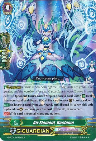 Air Element Ractome G FC04 075EN Double Rare RR Air Element Ractome G FC04 075EN Double Rare RR