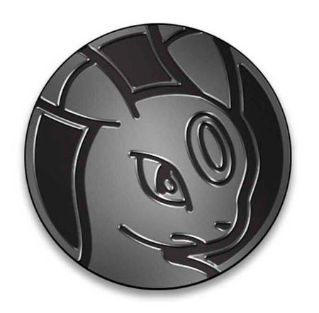 OtBG x1 Umbreon Black Silver Rainbow Large Promo Pokemon Flip Coin TCG Official