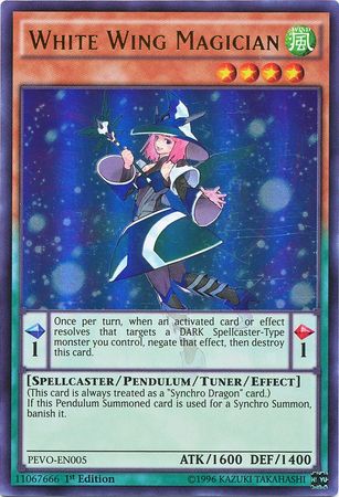 White Wing Magician PEVO EN005 Ultra Rare 1st Edition Pendulum Evolution Singles White Wing Magician PEVO EN005 Ultra Rare 1st Edition Pendulum Evolution Singles
