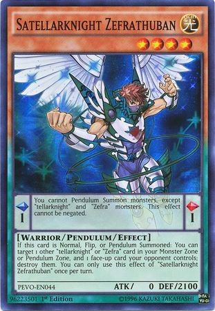 Satellarknight Zefrathuban PEVO EN044 Super Rare 1st Edition Pendulum Evolution Singles Satellarknight Zefrathuban PEVO EN044 Super Rare 1st Edition Pendulum Evolution Singles