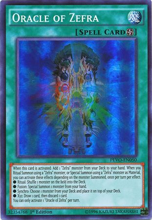Oracle of Zefra PEVO EN050 Super Rare 1st Edition Oracle of Zefra PEVO EN050 Super Rare 1st Edition