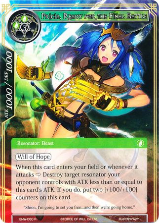 Pricia Ready for the Final Battle ENW 060 Rare Pricia Ready for the Final Battle ENW 060 Rare