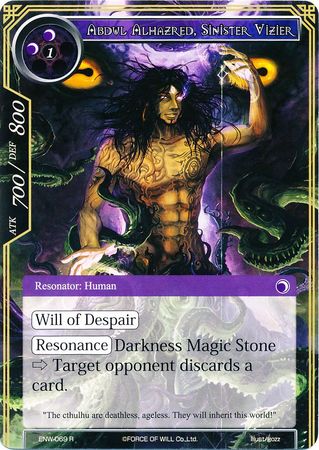 Abdul Alhazred Sinister Vizier ENW 069 Rare Force of Will Echoes of the New World Singles Abdul Alhazred Sinister Vizier ENW 069 Rare Force of Will Echoes of the New World Singles